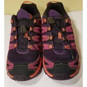 New Salomon Kids Girl's Youth Xa Pro Shoes  3D Size 5 Cerise Dubarry Peach Amber